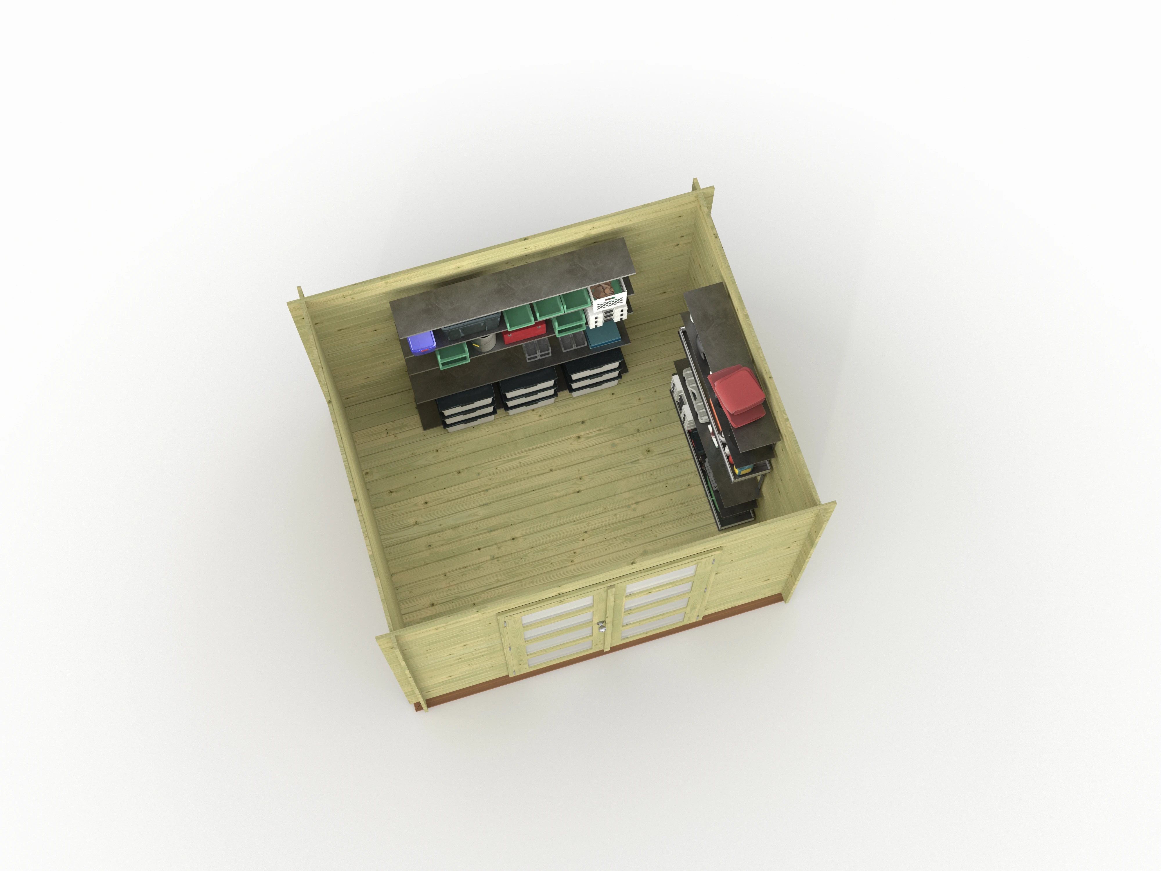 Woodlands Blokhut Umea Groen Geïmpregneerd 300 x 250 cm OP = OP - Afbeelding 4